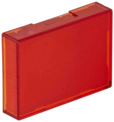 Klosz lampek do przycisku kształt: Prostokątny Czerwony Soczewka Omron