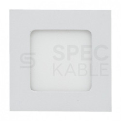 Plafon kwadratowy podtynkowy wpuszczany LED 6W 420lm 3000K IP20 biały barwa WW biała ciepła V-TAC VT-607SQ