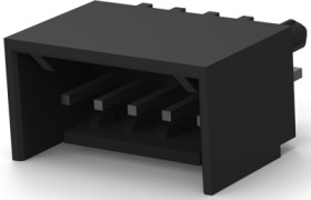 Pin header, 5 pole, pitch 2.54 mm, straight, black, 2-644486-5