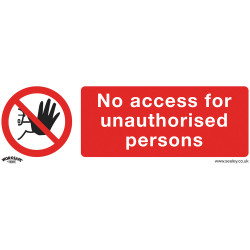 Worksafe SS17V10 Safety Sign No Access - Self-Adhesive Vinyl - PK10