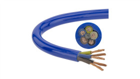 Przewód Zasilający Sterowniczy Elastyczny Pur H07bq-F 5X2,5 Niebieski...
