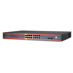 SWITCH POE GETFORT 16GE+2SFP Gigabit 300W