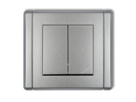 FLEXI Wyłącznik pojedynczy ze schodowym (wspólne zasilanie) srebrny metalik 7FWP-10.1 KARLIK