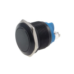 Przycisk PBWB-19BKS wandaloodporny czarny, monostabilny 2A 250V, klawisz płaski