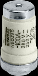 NEOZED fuse D03/M30x2, 100 A, gG, 250 V (DC), 400 V (AC), 50 kA breaking capacity, 5SE2300
