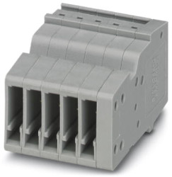 COMBI jack, push-in connection, 0.14-1.5 mm², 5 pole, 17.5 A, 6 kV, gray, 3213412