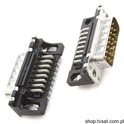 09652626816 Socket D-SUB DB15 THT HARTING
