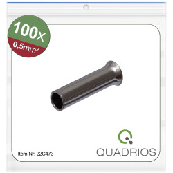 Quadrios 22C473 Ferrule 0.5mm&#xB2; Not Insulated 100 pcs Copper Tin
