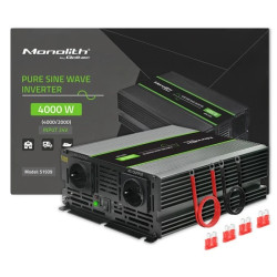 Qoltec Przetwornica napięcia Monolith 2000W 4000W 24V na 230V Czysty Sinus