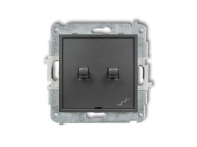 MINI Wyłącznik pojedynczy ze schodowym (osobne zasilanie) w stylu amerykańskim grafitowy 11MWPUS-10.2 KARLIK