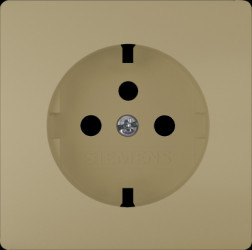 Cover plate, gold, for german schuko-style socket, 5UH1277-2MG