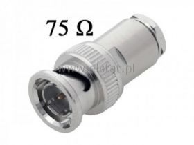 WT BNC skręcany RG-6U, 75 Ohm