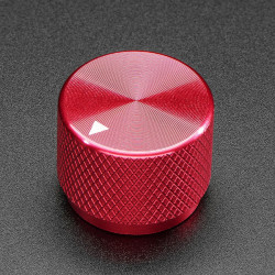 Anodized Aluminium Machined Knob - Red - 20mm Diameter
