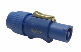 Złącze przemysłowe - zasilające 20A Wtyczka 250 V 2 + PE RS PRO Niebieski