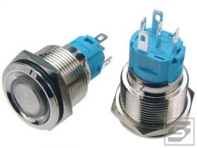 Przycisk LB19MR/LED:G 9-24VDC RING zielony; 19mm; monostabilny;3A/250V