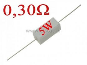 Rezystor cermetowy 0,30 Ohm 5W