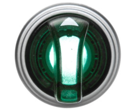 Napęd przełącznika 2 położeniowy zielony z podświetleniem bez samopowrotu LPCSL1203