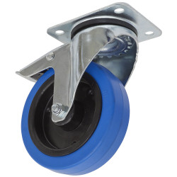 Sealey SCW3125SPL Castor Wheel Swivel Plate with Total Lock &#xD8;125mm