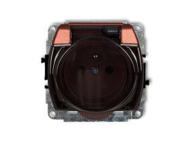 TREND Gniazdo hermetyczne z uziemieniem (klapka dymna przesłony torów prądowych) brązowy metalik 9GPB-1zdp KARLIK