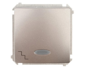 Simon Basic Łącznik schodowy z podświetleniem, szybkozłącza, stal inox BMW6L.01/21