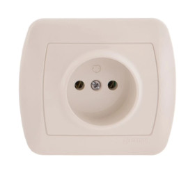 Simon Akord Gniazdo pojedyncze b/u 16A IP20 beżowe AG1e/12