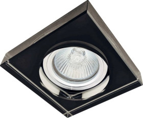 Oczko 50W/12V MR16 IP20 kwadrat szkło / aluminium czarne BLACK HIGH PEARL-S GXPO037