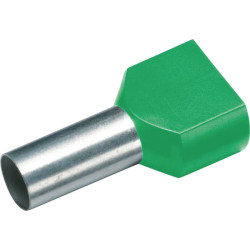 Cimco 187727 Ferrules Twin ferrule 6 mm&#xB2; Partially insulated Green 100 pcs