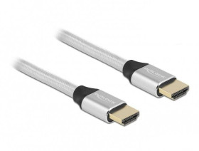 Delock HDMI kabel Wtyczka HDMI-A 0.5 m srebrny 85365 8K UHD, styki pozłacane , potrójne ekranowanie, eARC Kabel HDMI