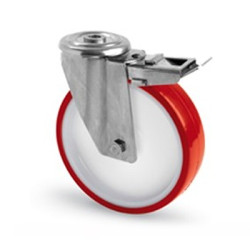 Koło samonastawne średnica kabla 80mm Pojedyncza śruba RS PRO 120kg wysokość całkowita 105mm