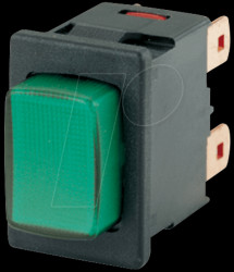 01687.1104-02 Pressure switch, 2-pole, off switch, green