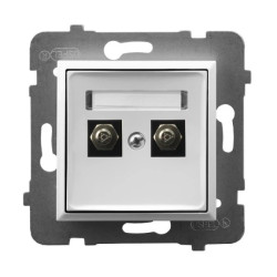 ARIA Gniazdo ekwipotencjalne podwójne biały GPE-2U/m/00