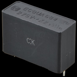 ECQUAAF684KA Noise capacitor, X2, 275VAC / 10%, 0.68µF