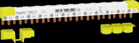 A9XPC712 Acti9 comb busbar, 3P+N, 9-mm pin spacing, 80 A, 12 modules