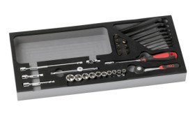 Zestaw nasadek rozmiar napędu 1/4 cala elementy: 34 SAM typ napędu Kwadratowy