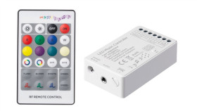 Kontroler Audio Rgb/Rgbw Rf 24 Key 180W 12/24Vdc Radiowy 433.92Mhz Muzyczny...
