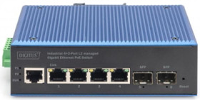Ethernet switch, managed, 4 ports, 1 Gbit/s, 48-57 VDC, DN-651155