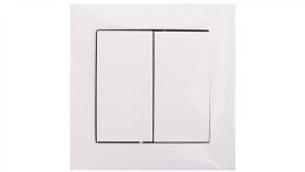 Wesa Łącznik Światła Podwójny Włącznik Świecznikowy Biały Lc-02