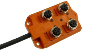 ASB 4/LED 5-4-328/5M Rozdzielacz pasywny 4xM12, z kablem 5m