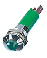 Lampka kontrolna do montażu panelowego 12V, zielona 8mm LED Chrom CML Innovative Technologies