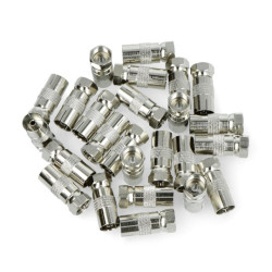 Przejściówka gniazdo antenowe TV - wtyk F - 25szt.