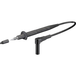 Stäubli 669008-10021 XPF-484 safety test lead 4mm plug, 1m, black, flexible