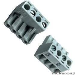 AKZ950-4-5.08-L-GY Header 2 Pin from 4, R=5.08 mm BLOCK PTR-H