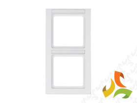 BERKER Q.3 Ramka 2 podwójna pionowa z polem opisowym biały aksamit 10526099 HAGER