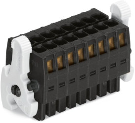 Socket header, 10 pole, pitch 3.5 mm, straight, black, 713-1105