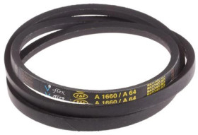 Pas napędowy, profil A, materiał: PET, guma, 13mm x 8mm x 1.62m, RS PRO