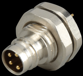 48962 M8 plug, 4-pin, PCB, rear wall mounting