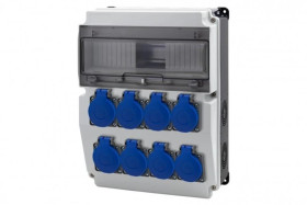 Rozdzielnica CAJA 12M BICOLOR - gniazda 8x230V /12 modułów/