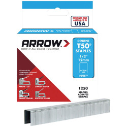 Arrow A50824 T50 Staples 12mm (1/2in) Box 1250