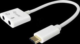133460 USB C audio adapter -&gt; 2x 3.5 mm stereo socket