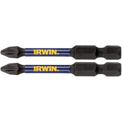 Irwin IW6061306 Impact Pro Performance Screwdriver Bits PH2 57mm (Pack 2)